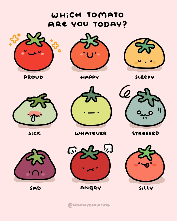 Un obsequio para colorear Coco Wyo con temática de tomate